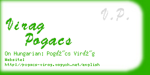 virag pogacs business card